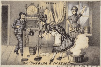 Women Cleaning and Mopping by American School