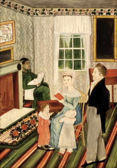 York, Pennsylvania Family with Negro Servant, c.1828 by American School