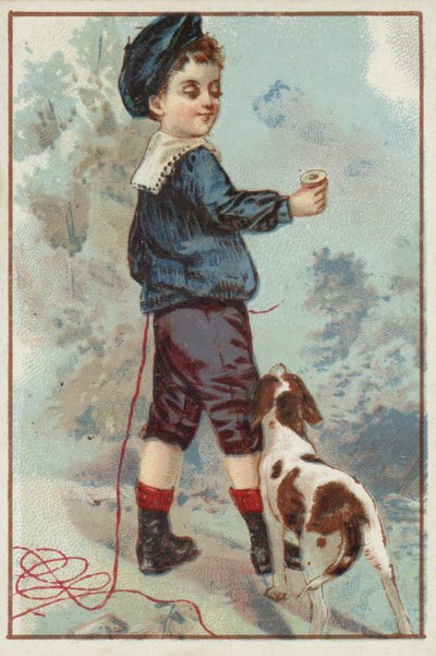 Young Boy with Dog by American School