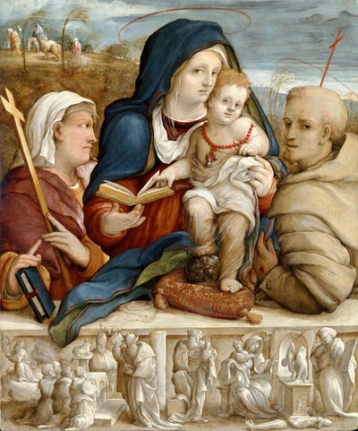 Virgin and Child between St Helena and St Francis by Amico Aspertini