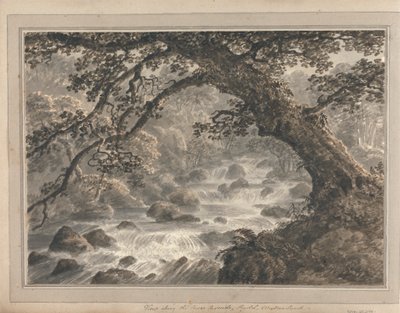 View about the Lower Cascade, Rydal Westmorland by Amos Green