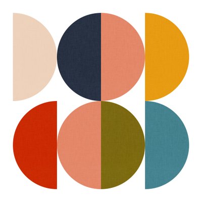 Mid Century Geometric Color Play 1 by Ana Rut Bre