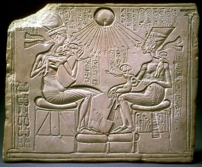 The royal family: Akhenaten, Nefertiti and their children, ca 1350 BC by Ancient Egypt