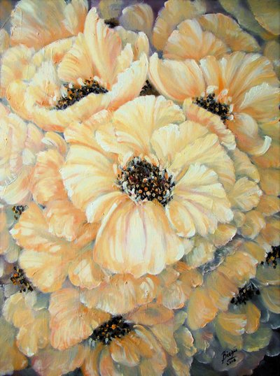 Bright Yellow Blooms by Anda Bieza