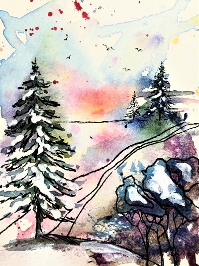 Colorful Winter Glow by Anda Bieza