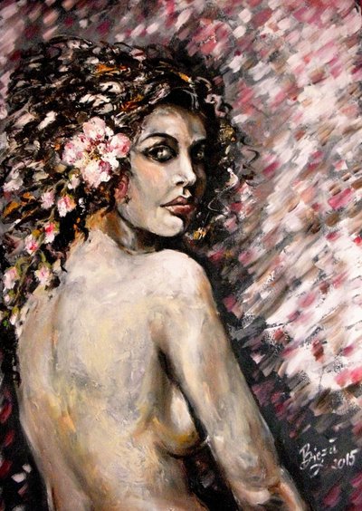 Mysterious Floral Gaze by Anda Bieza