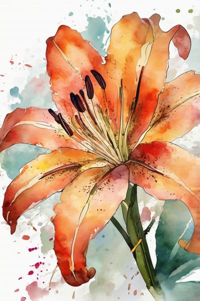 Orange Lily by Anda Bieza