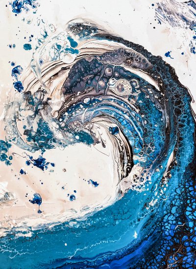 Ocean Wave Abstract by Anda Bieza