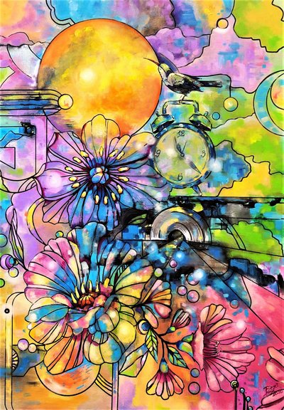 Vibrant Floral Dream by Anda Bieza