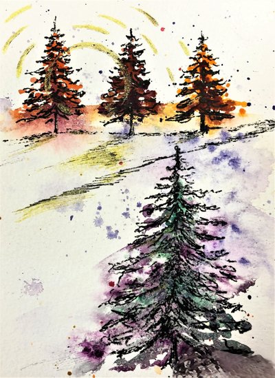 Winter Forest Glow by Anda Bieza