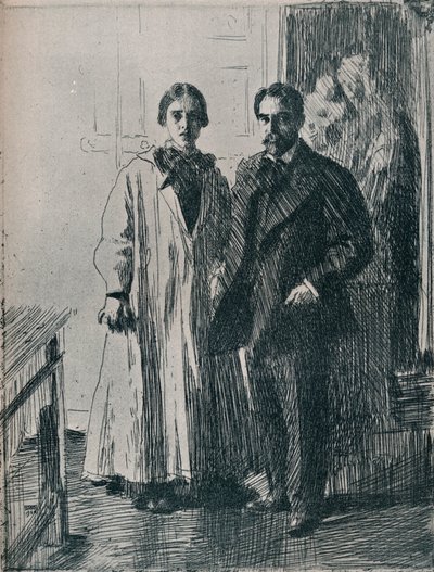 Mr. and Mrs. Atherton Curtis from the etching by Anders Zorn, c1880-1906, 1906 by Anders Leonard Zorn