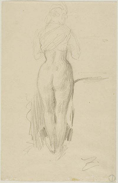 Standing Female Figure Seen from Behind by Anders Zorn