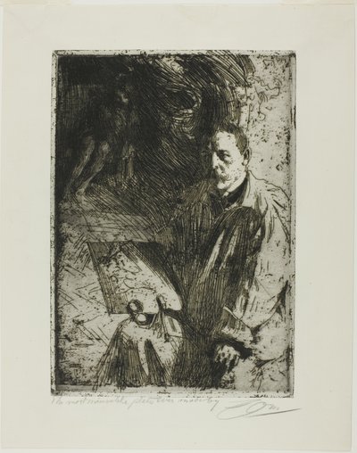 Zorn and His Model by Anders Leonard Zorn