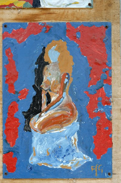 Female Nude on Knees by Ando Gilardi