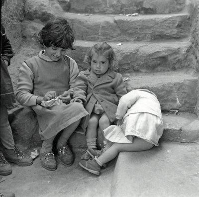Group of Children in Scalilla, Palermo, Sicily, Italy by Ando Gilardi