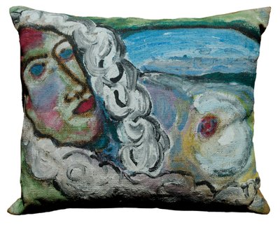 Outrage to Modigliani - Blue Eyes with Door by Ando Gilardi