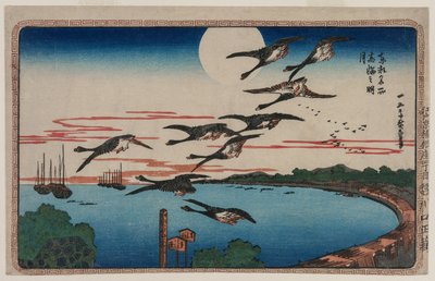 Full Moon over Takanawa, from the Series Famous Places in the Eastern Capital, c. 1831 by Ando Hiroshige