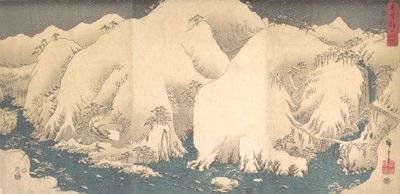 The Kiso Mountains in Snow by Ando Hiroshige