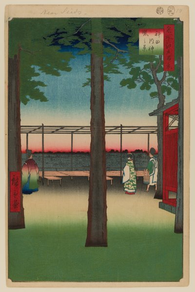Dawn at Kanda Myojin Shrine by Ando or Utagawa Hiroshige