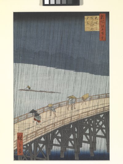 Evening Shower On The Great Bridge And Atake by Ando or Utagawa Hiroshige
