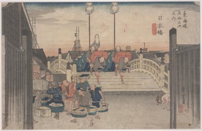 Morning Scene by Ando or Utagawa Hiroshige