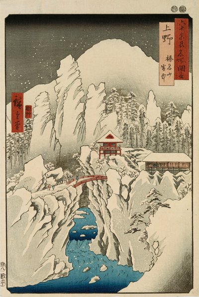 Mount Haruna in Snow, Ueno Province, from the series 