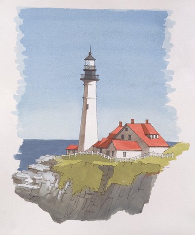 Portland Head Lighthouse, Maine, USA by Andras Kaldor