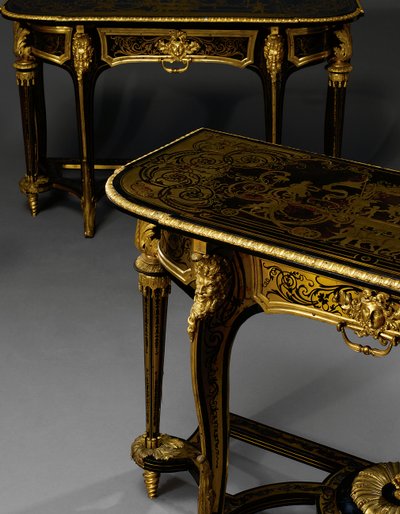 Matched Pair of Louis XIV Pier Tables by Andre Charles Boulle