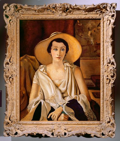 Portrait of Madame Paul Guillaume with a Large Hat by Andre Derain