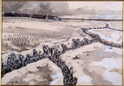Before an Attack (Soldiers in the Trenches) by Andre Devambez