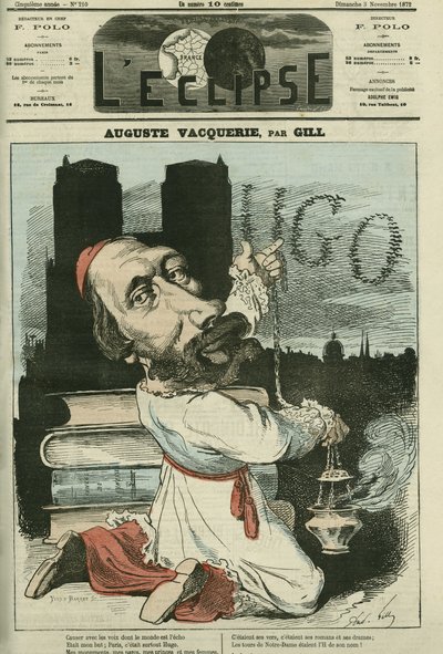 Auguste Vacquerie (1819-1895), French poet, playwright and journalist. Cover in L