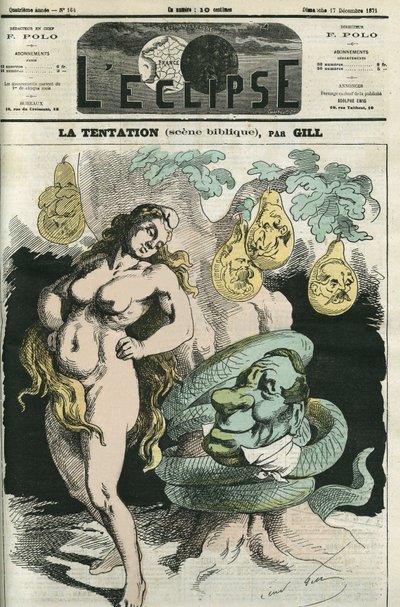 The temptation, the Republic-Eve tempted by the Orleans-Snake. Cover in 