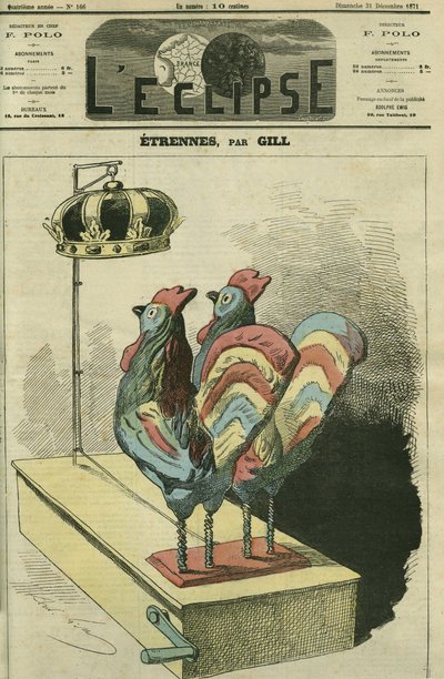 The Two Cocks are Crowns. Cover in L