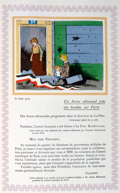 German bombing of Paris, 30th August 1914 by Andre Helle
