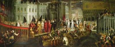 Arrival of the Dogaressa Morosina Morosini Grimani at the Ducal Palace, Venice by Andrea Vicentino