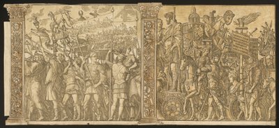 The Triumph of Julius Caesar [no.1 and 2 plus 2 columns] by Andrea Andreani