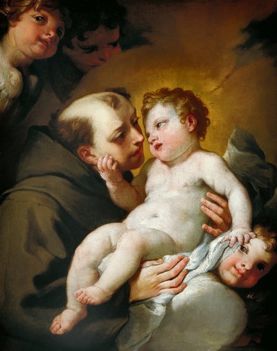 St Anthony of Padua with Infant Jesus by Andrea Lanzani