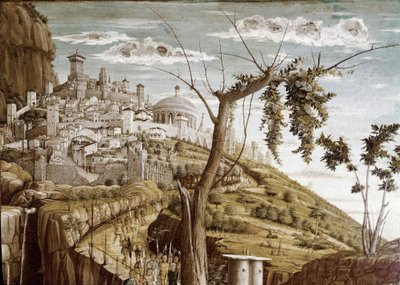 Christ Praying in the Garden of Olive Trees (detail) by Andrea Mantegna