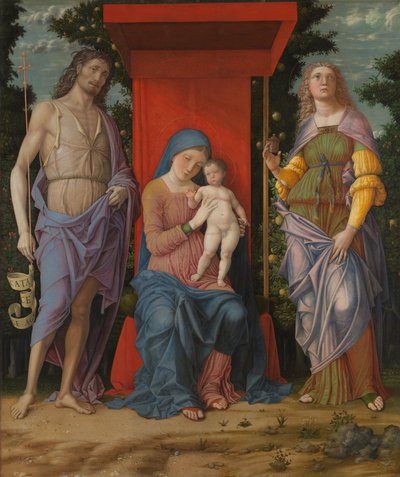 The Virgin and Child with Saints by Andrea Mantegna