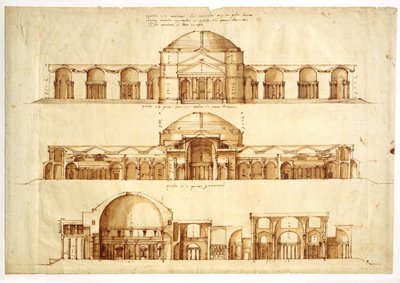 Reconstruction project of the Baths of Agrippa, Rome by Andrea Palladio