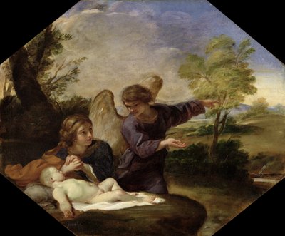 Hagar and Ishmael in the Wilderness by Andrea Sacchi