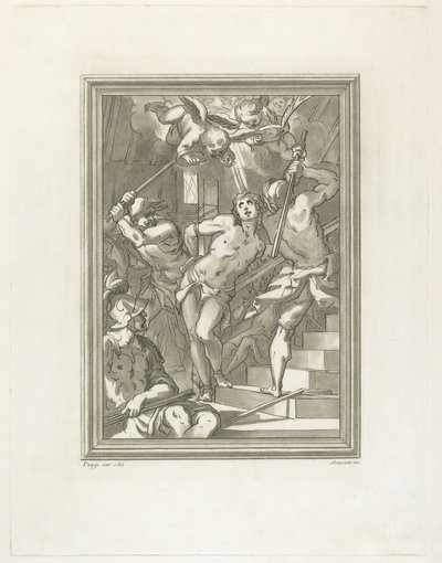 Flagellation of a Saint by Andrea Scacciati after Giovanni Battista Paggi