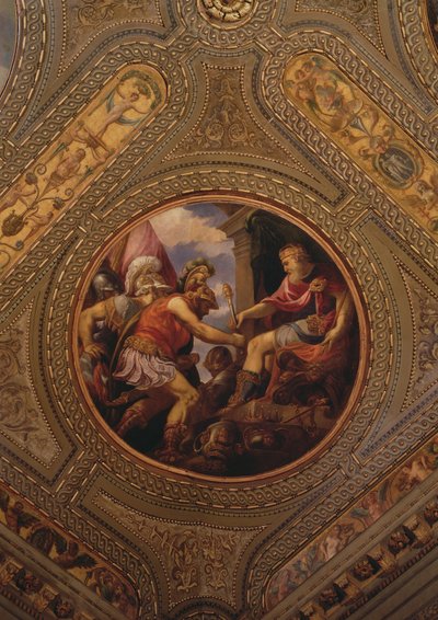Allegory of the Empire, from the ceiling of the library, 1556 by Andrea Schiavone