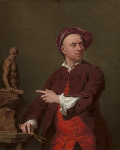 John Michael Rysbrack Modelling His Terra-Cotta Statue of Hercules by Andrea Soldi