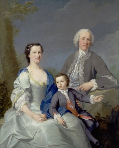 Sir Robert and Lady Smyth with their son, Hervey by Andrea Soldi