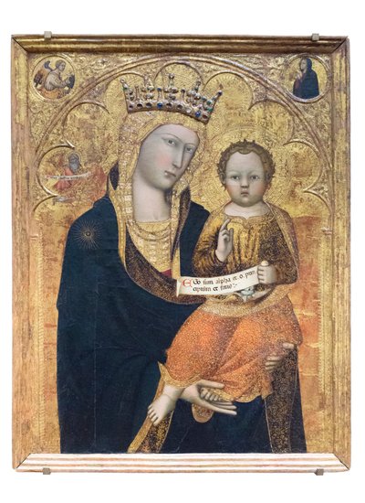 Madonna and Child with St Luke the Evangelist by Andrea Vanni