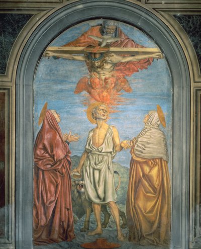 Holy Trinity with St. Jerome by Andrea del Castagno