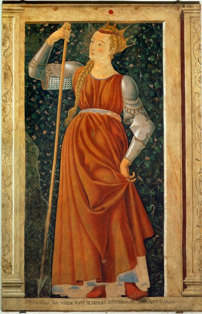 Legendary Queen Tomiri, from the Famous Men and Women Series, painted for the Villa Carducci in Legnaia by Andrea del Castagno