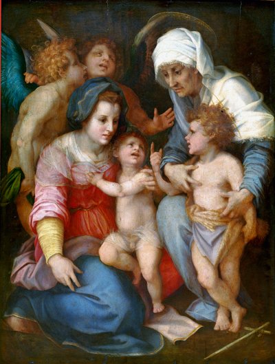 Madonna and Child with Saint Elizabeth, Saint John and two angels by Andrea del Sarto