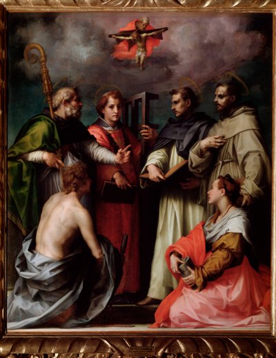 The Disputation of the Holy Trinity by Andrea del Sarto